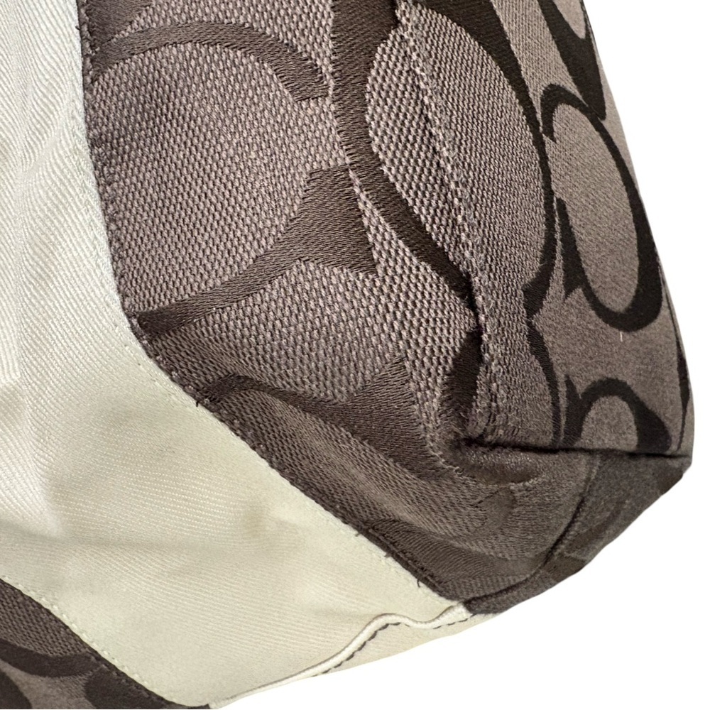 Coach 10125 Vintage Reversible Tote Brown and Cream Pre Owned Rare - Picture 6 of 16